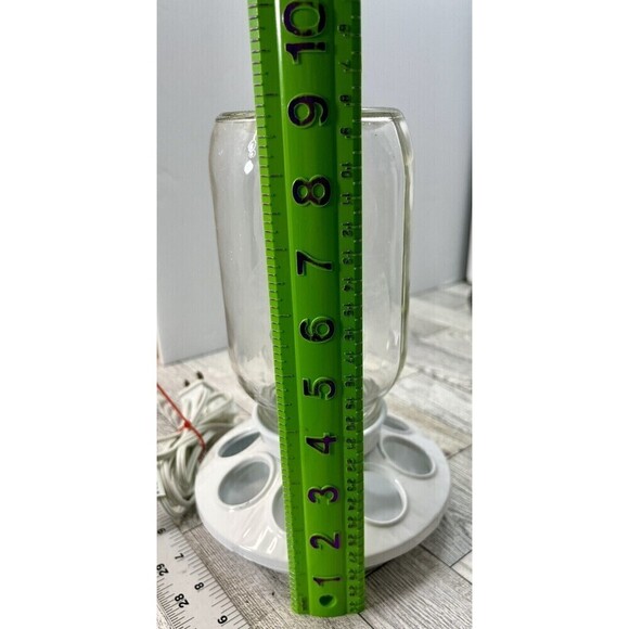 Repurposed Mason Jar Bird Feeder Lamp With Etched Owl Modern Farmhouse - Picture 14 of 15